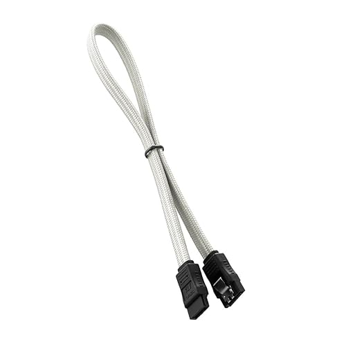 CableMod ModFlex Sleeved SATA 3 Cable (White, 60cm)
