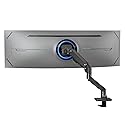 Heavy Duty Monitor Arm Aluminum Single Gas Spring Monitor Arm Suit for Flat/Ultrawide/Cruved Screen 34-49 inch and New 57 inches Screen Weight