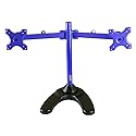 MonMount Dual LCD Freestanding Monitor Stand Up to 24-Inch, Blue (LCD-6460BL)