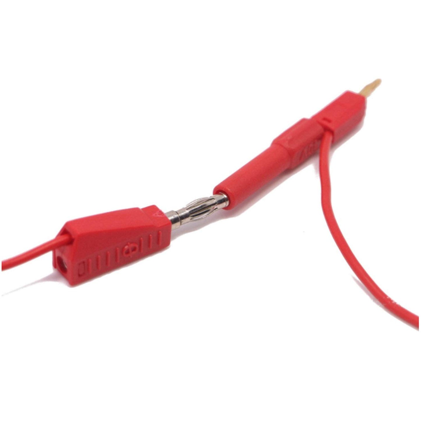 heyous 2pcs Gold Plated 2mm Mini Male Banana Plug to 4mm Female Jack Connector Adapter (Color: 1red1black)