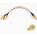 POBADY 6" SMA Female to SMA Dual Female Splitter Coax Cable 3 Way V-Type RG316 50 Ohm for 2G 3G 4G LTE Antenna Router Gateway Modem MiFi Mobile