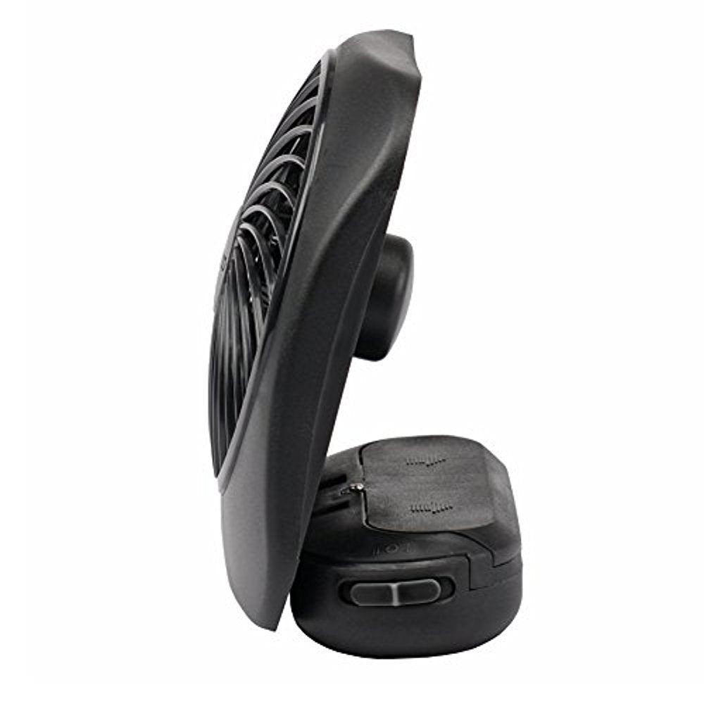 O2COOL Treva 5 in Portable Battery Powered Desk Fan 2-Speed Black