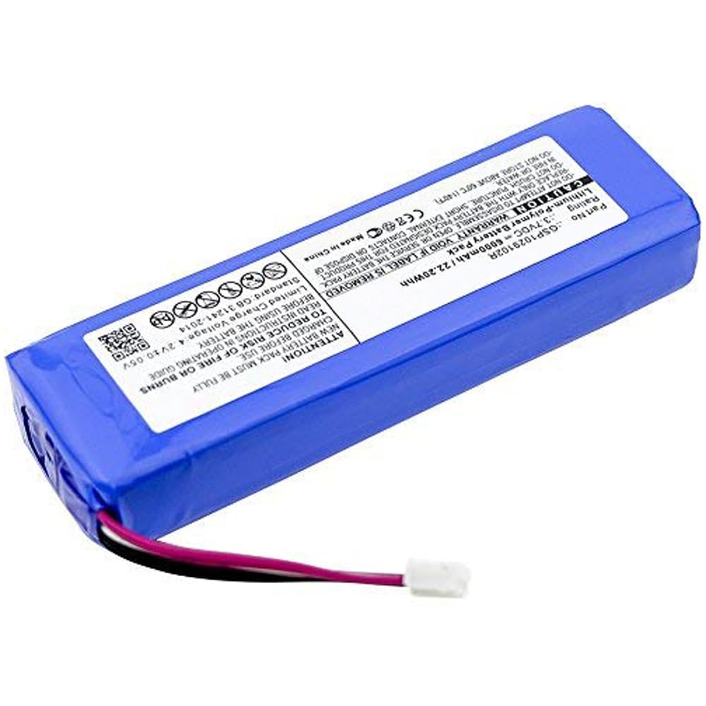 MPF Products 6000mAh GSP1029102R Battery Replacement Compatible with JBL Charge 3 (2015) and Select Charge 2+ Waterproof Bluetooth Speaker