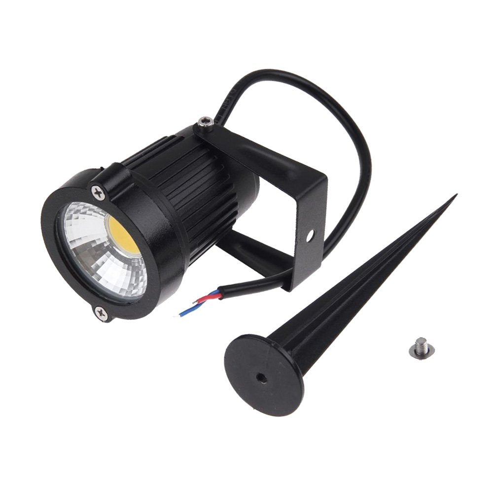 Youngine 12V Outdoor LED Lawn Light Lamps Landscape Spotlight 5W COB Garden Patio Wall Yard Path Decorative Lighting with Spiked Stand, Pack of 2