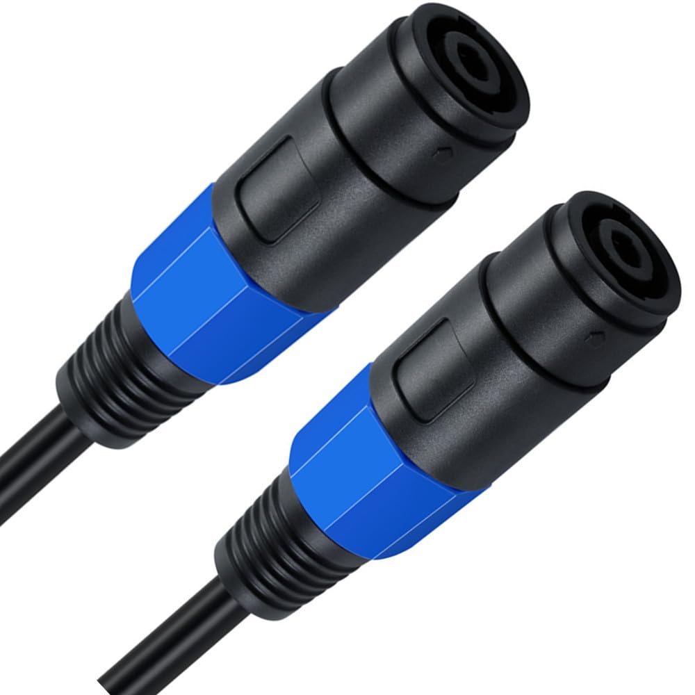 MTUERANC Speaker Cable, Speakon Female to Female Audio Adapter Cable Cord & Gender Changer for DJ/PA Speaker Cord with Twist Lock 20cm/8 inch