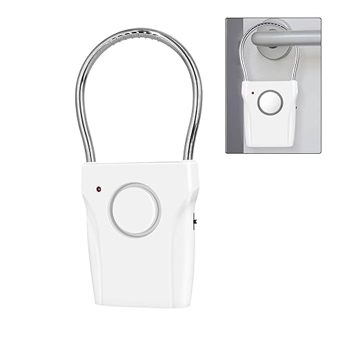 JIAN BOLAND Door Handle Alarm - Vibration-Activated Security Alert with 120DB Audible Alarm, Effective up to 500FT - Ideal for Travel, Hotels