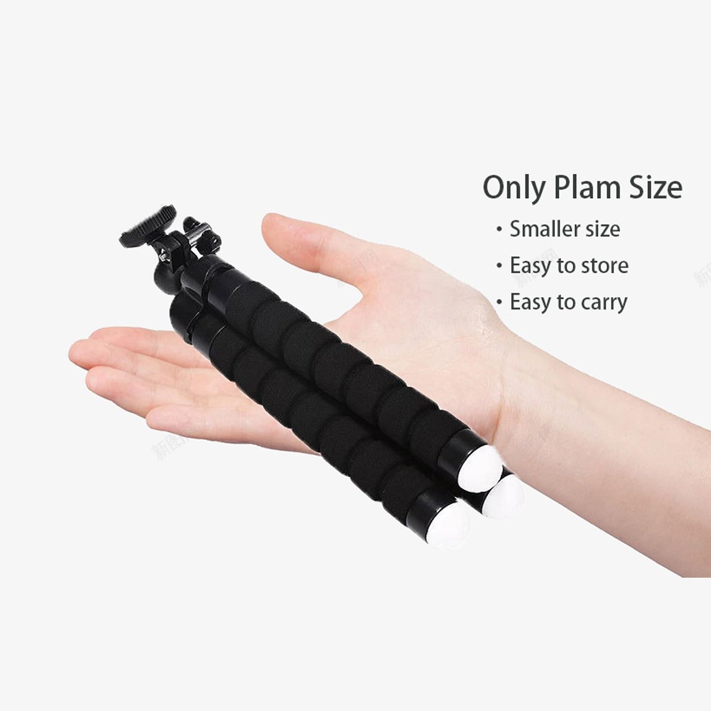 Mini Tripod,Sponge Tripod with Phone Holder Flexible Bracket with Wireless Remote and Smartphone Clamp,for Mobile Phones and Cameras