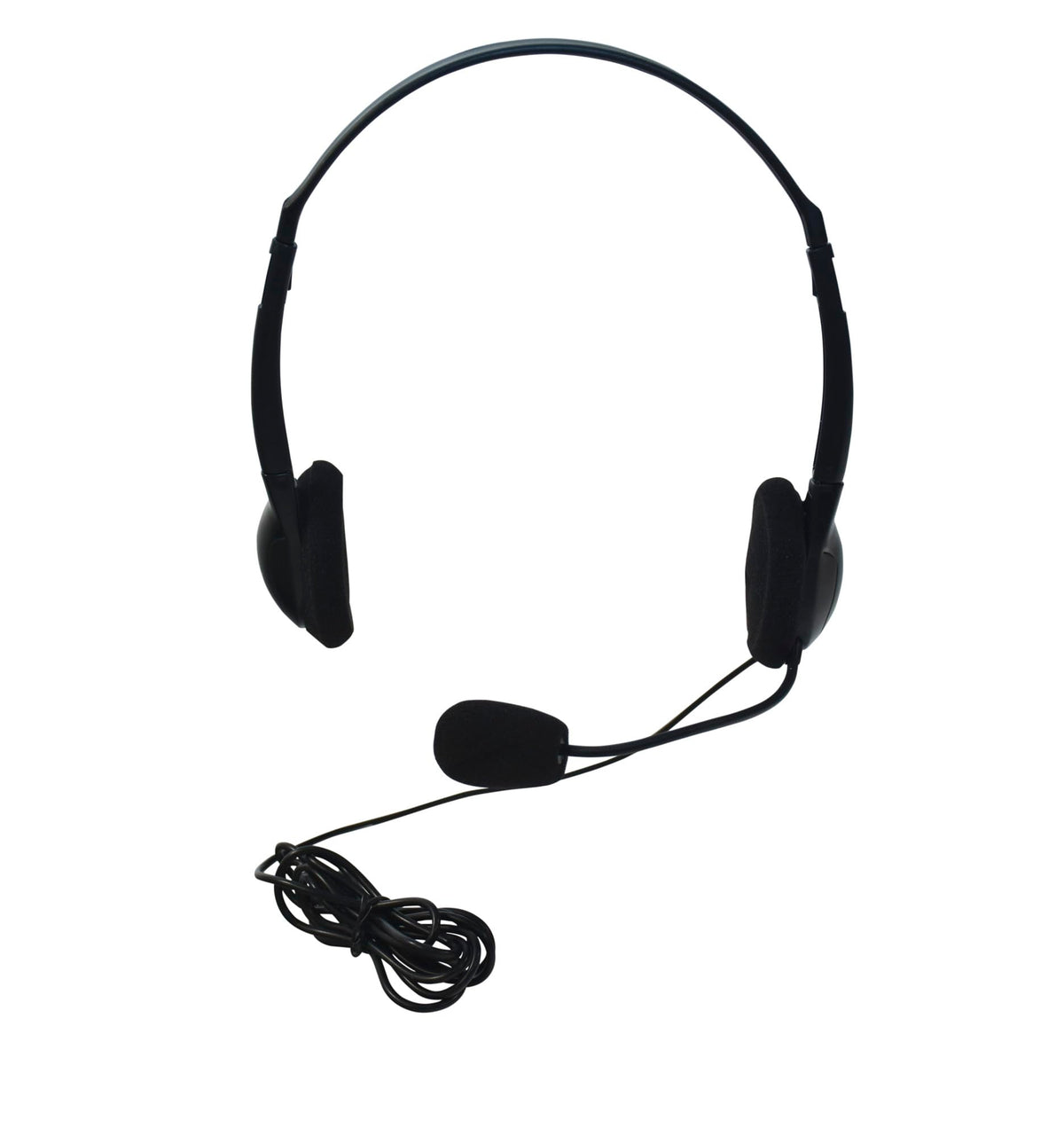 Califone 3065AVT Lightweight Personal Multimedia Stereo Headset with To Go Plug, Black, Fully Adjustable Headband Fits All Students, Recessed Wiring