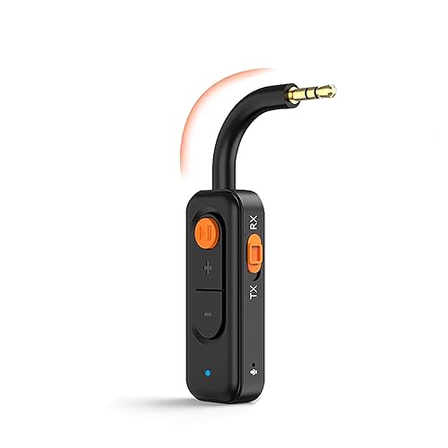 LYANGET Bluetooth 5.4 Audio Transmitter Receiver with Low Latency,3.5MM AUX Bluetooth Car Adapter with Built-in Microphone for Hands-Free