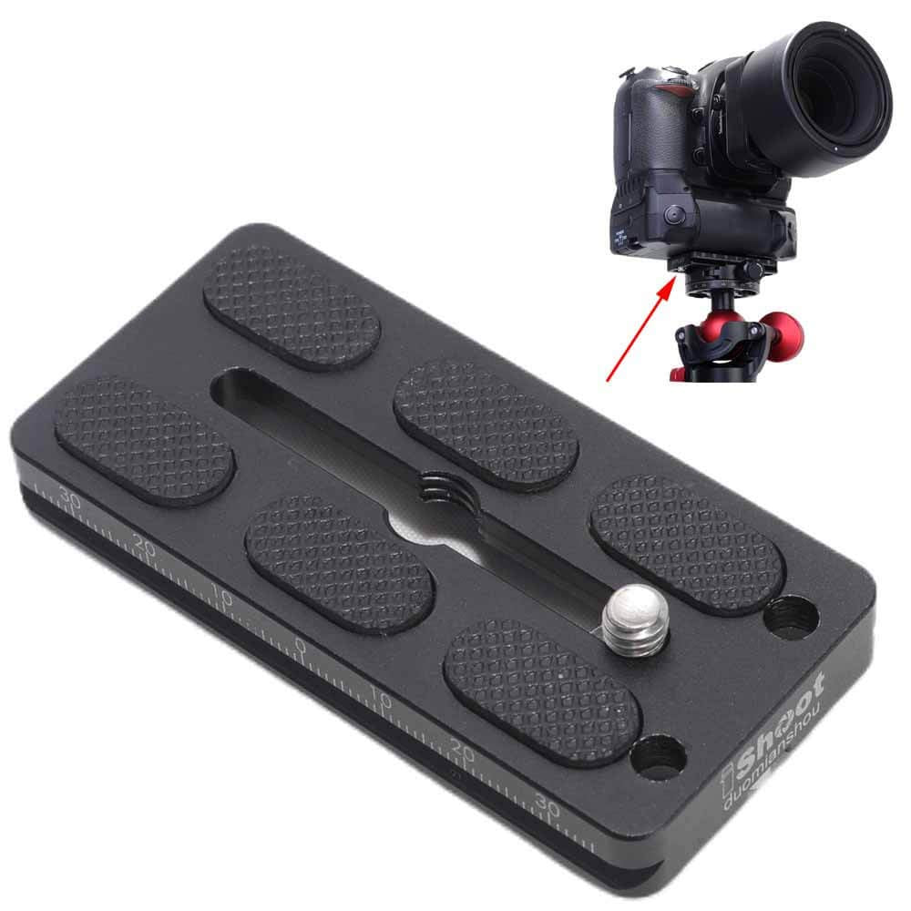iShoot 8cm Quick Release Plate for Large Camera Body with Battery Grip, Compatible with Canon EOS 1D 1Ds 1DX Series, Nikon D1 D2 D3 D4 D5 D6 Series