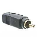 CableWholesale S Video to RCA Adapter, S-Video (MiniDin4) Female to RCA Male, Gold Connectors