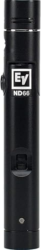 Electro-Voice ND66 Condenser Cardioid Instrument Microphone , Black