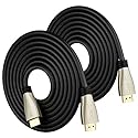 GEARit Premium Braided HDMI 2.1 8K 60Hz 48Gpbs Cable 6.6ft 2-Pack