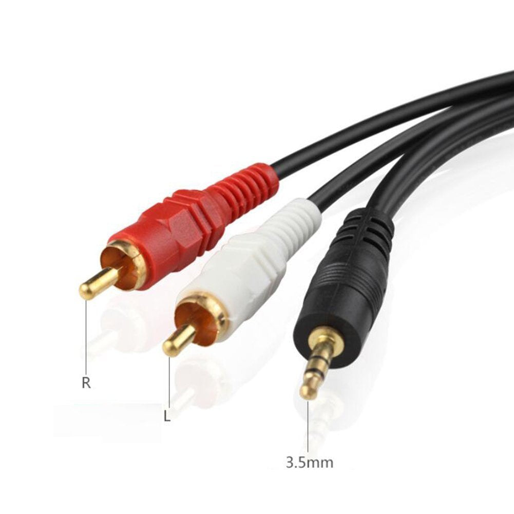 DTOL 3.5mm Male Audio Video Extension Cable RCA Male Extension 3.5mm to RCA Cable 9 Feet