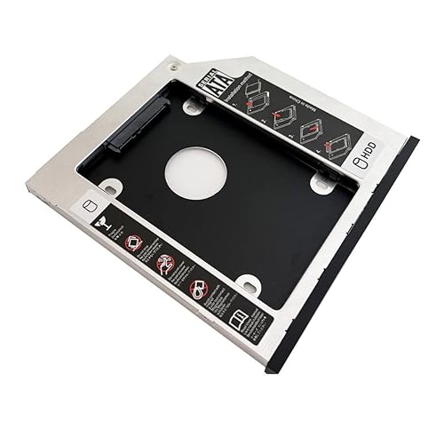 2nd HDD SSD Hard Drive Optical Bay Caddy Frame Tray for Dell Latitude E4300 E4310 with Matched Bezel Front Panel Faceplate