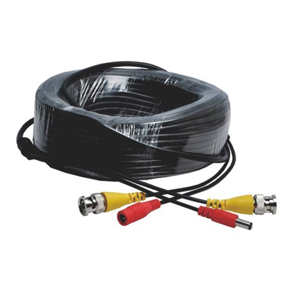 50 Feet BNC Video Power Cable BNC All-in-One Extension Security Camera Cable Wire Cord for CCTV Camera DVR Surveillance System Pack of 2