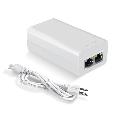 Gigabit PoE Injector 48V 15W, Single Port PoE Power Injector for IP Camera, Wireless Access Point, IP Phones, EN15GF