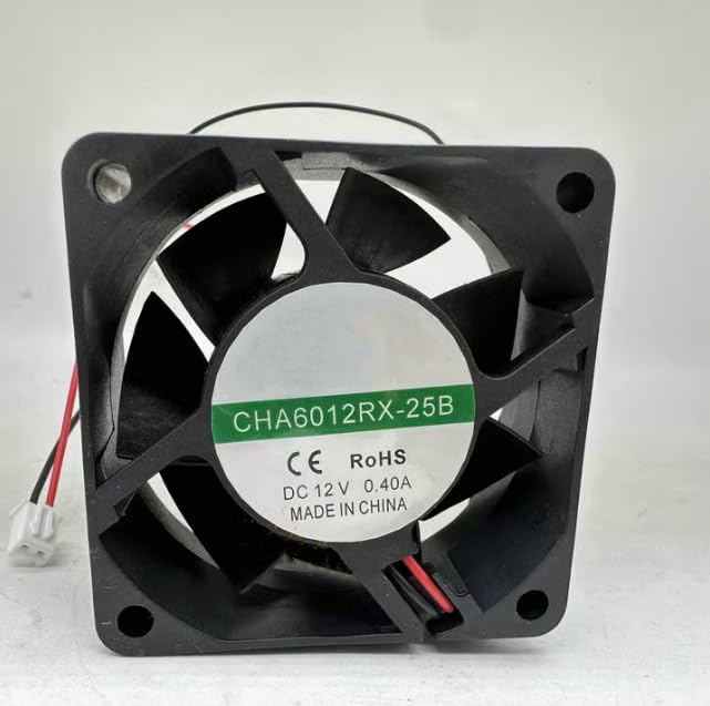 CHA6012RX-25B 60X60X25MM 12V 0.40A 2-Wire Chassis Power Supply Fan