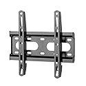 Manhattan 462259 TV Wall Mount for TVs from 23 to 42 Inches (Screen Diagonal), VESA up to 200 x 200, Distance from Wall Only 2.5 cm, Max. 45 kg, Black