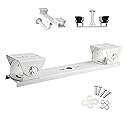 FINXRoll Metal Steel One to Two Horizontal Cross Bar Dual Camera Mount Bracket Extension Bar Horizontal Arm Security Camera Mount Holder for Double