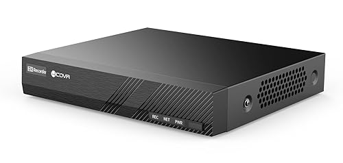 4COVR 4K 8 Channel H.265 PoE Network Video Recorder, HD NVR Work with 4MP/5MP/6MP/8MP IP Cameras, One SATA Ports Up to 8TB (No HDD Included), Remote