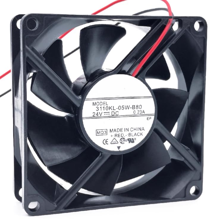3110KL-05W-B80 80X80X25MM 24V 0.23A 2-Wire Cooling Fan