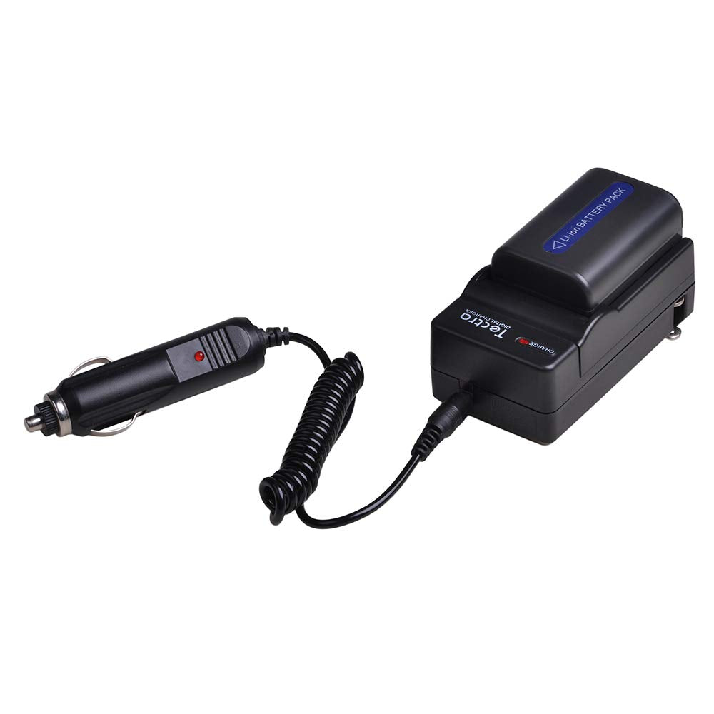 Tectra 2 Pack NP-FM50 Battery and Charger Kit for Sony NP-FM30 NP-FM51 NP-QM50 NP-QM51 NP-FM55H and HDR-HC1 TRV280 TRV350 TRV250 TRV19 TRV22 DVD101