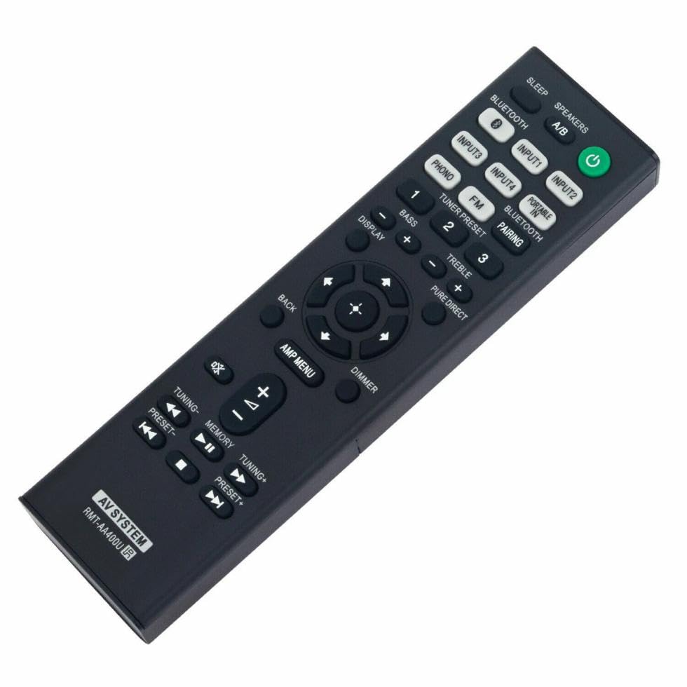 RMT-AA400U Replacement Remote Control for Sony Stereo Receiver AV Receiver Home Theater in Living Rooms or Rooms, No Programming or Pairing Needed