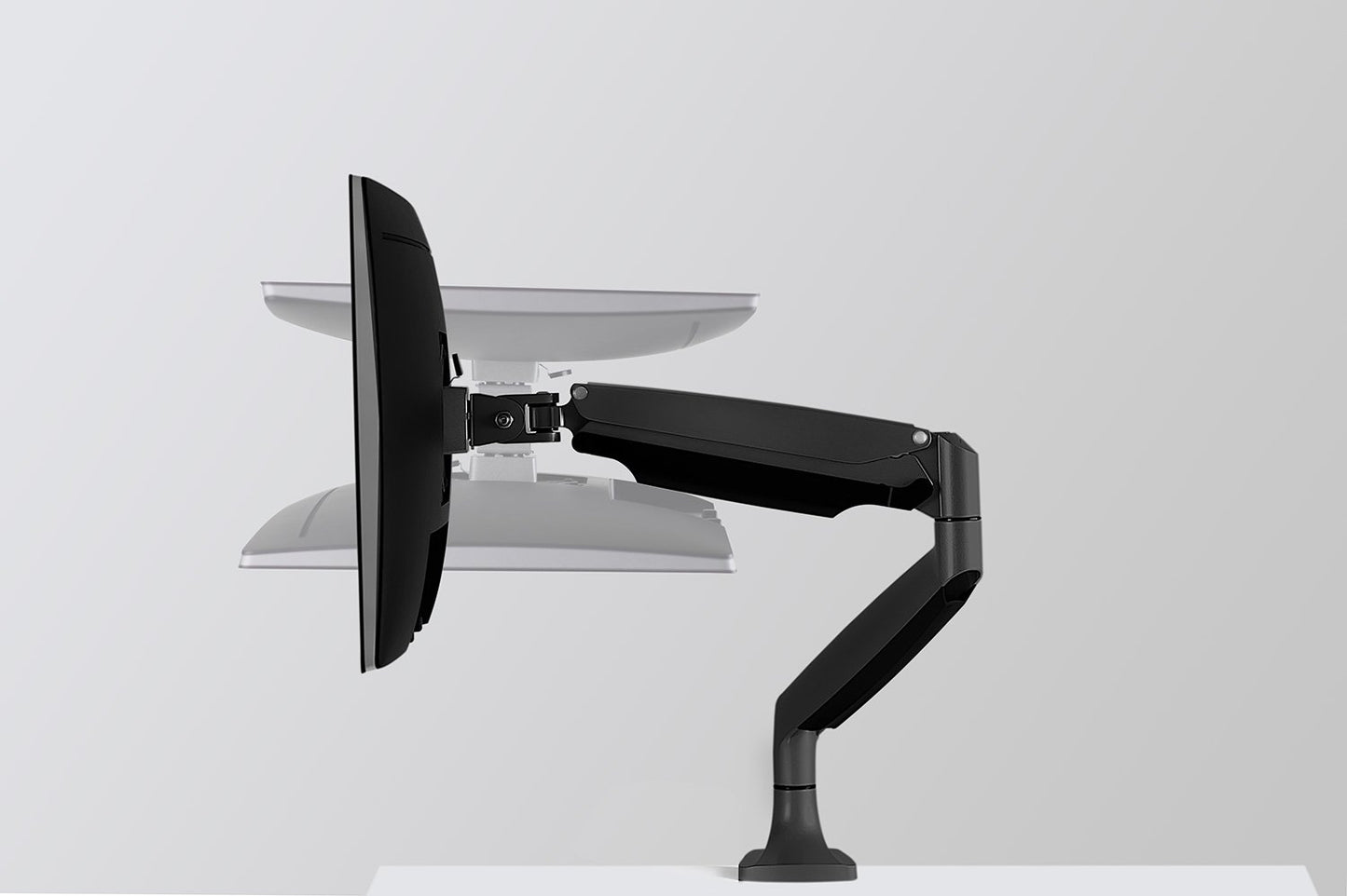 Mount-It! Single Monitor Arm Desk Mount with Gas Spring, Height Adjustable Monitor Stand for 13-32 Inch Screens up to 20 lbs, VESA 75x75 & 100x100