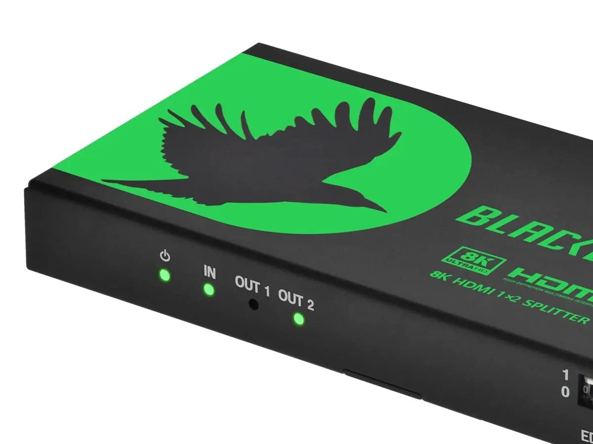 Monoprice 1x2 HDMI Splitter with Audio Extraction, 8K@60Hz, 4K@120Hz, 40Gbps, HDMI 2.1, HDCP 2.3, HDR10+ and Dolby Vision, for HDTV, Xbox, PS5/4/3