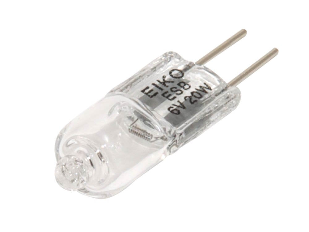 Eiko ESB/FHE T2-3/4 G4 Base Halogen Bulb, 6V/20W