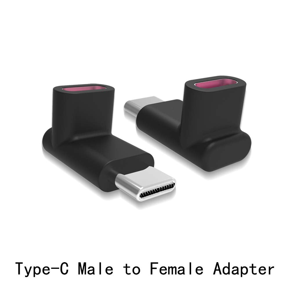 90 Degree Right Angle Type-C Male to Type-C Female Adapter 100W 40G,up and Down 90 Degree Type-c Plug to Jack Expansion Adapter is Suitable…