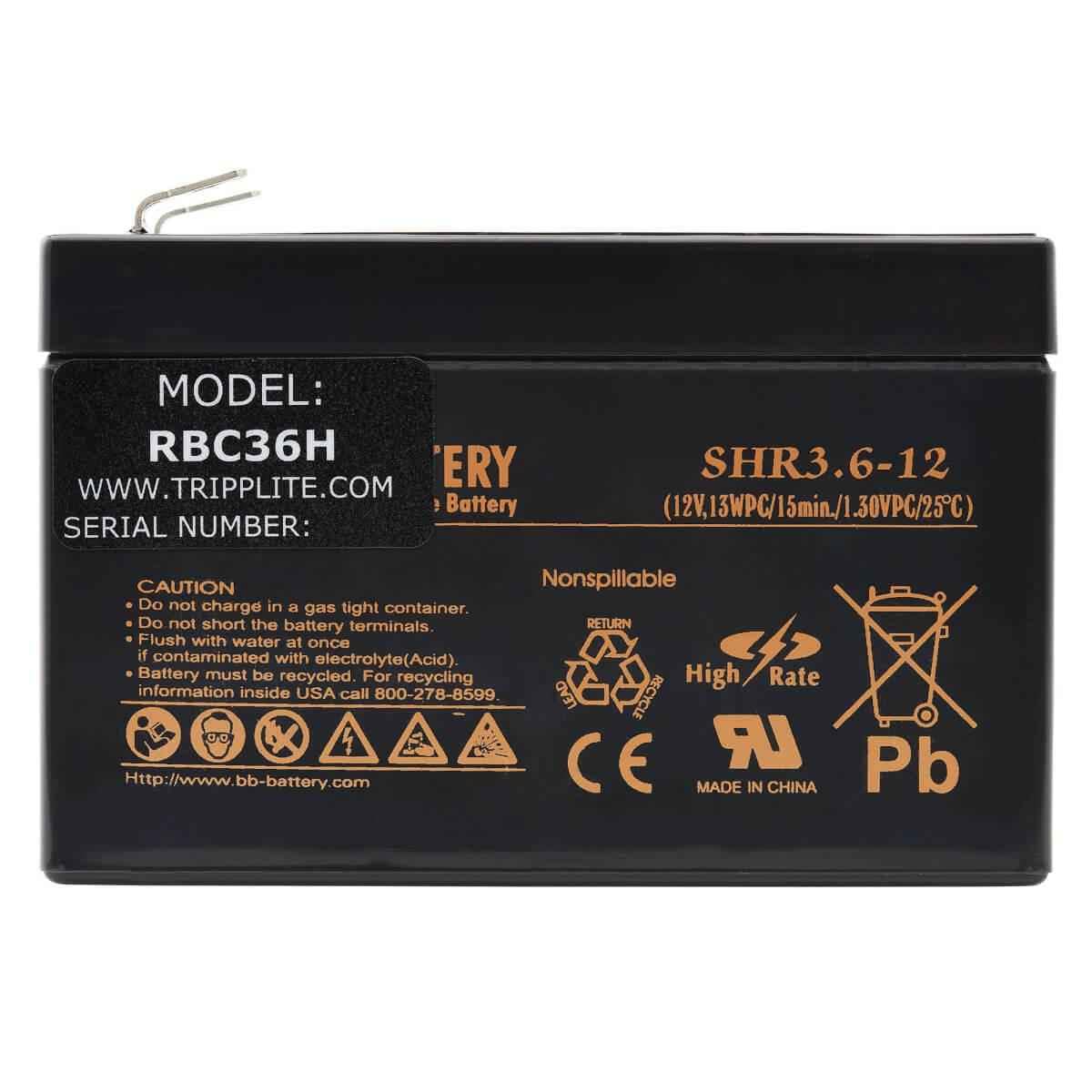 Tripp Lite Certified UPS Replacement Battery Cartridge for AVR550U, AVRX550U, ECO550UPS, ECO650UM, INTERNET550SER, INTERNET550U and INTERNET600U UPS…