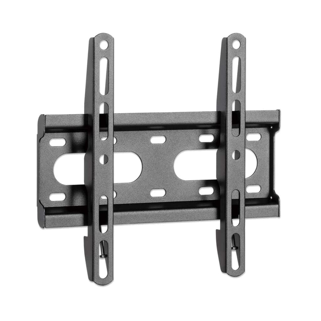 Manhattan 462259 TV Wall Mount for TVs from 23 to 42 Inches (Screen Diagonal), VESA up to 200 x 200, Distance from Wall Only 2.5 cm, Max. 45 kg, Black