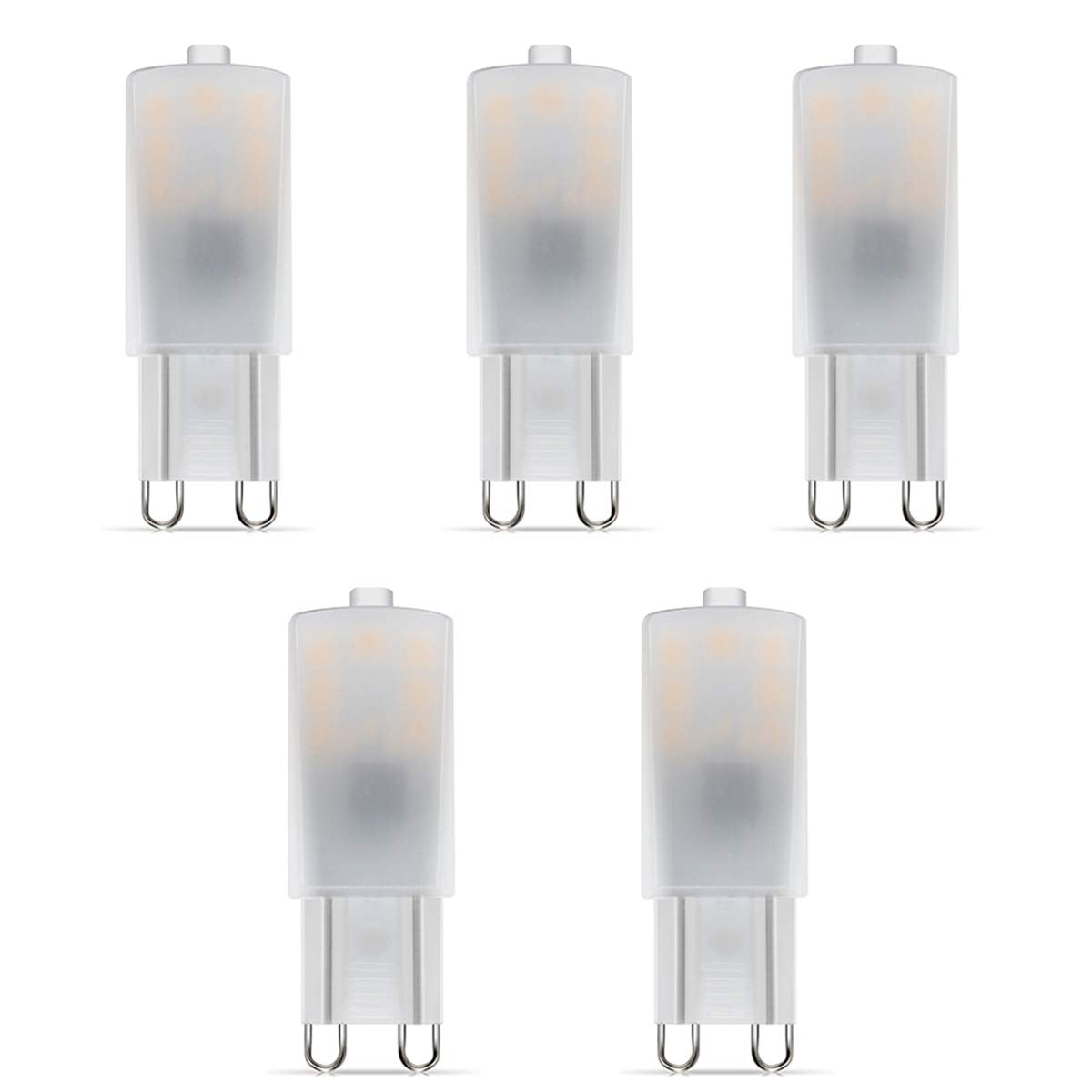 Cheopha G9 LED Light Bulbs 2.5W 25W Halogen Lamp Equivalent 2700K 3000K Soft Warm White G9 Bi Pin Base for Chandelier Pendant Table Lamp Sconces