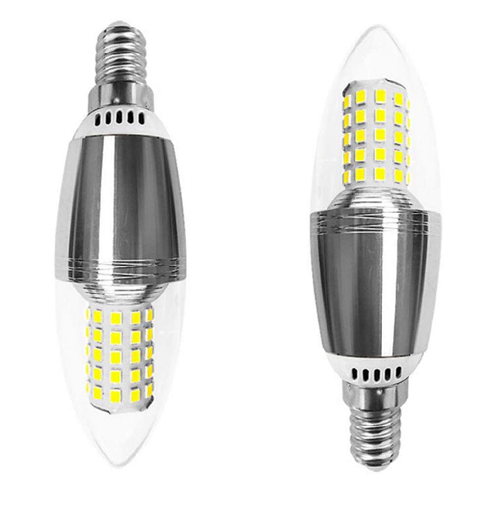 E14 LED Corn Bulbs 12W(100W-120W Incandescent Bulbs Equivalent) E14 Base Candelabra Light Bulbs 12 Watt LED Candle Bulbs,Daylight White 6000K
