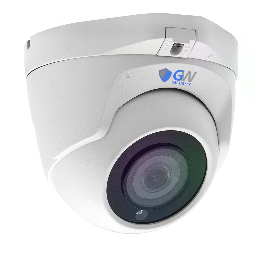 GW Security 4K 8MP Outdoor/Indoor 2.8-12mm Varifocal Zoom Lens PoE IP Microphone Turret Security Camera (GW7088MIC)