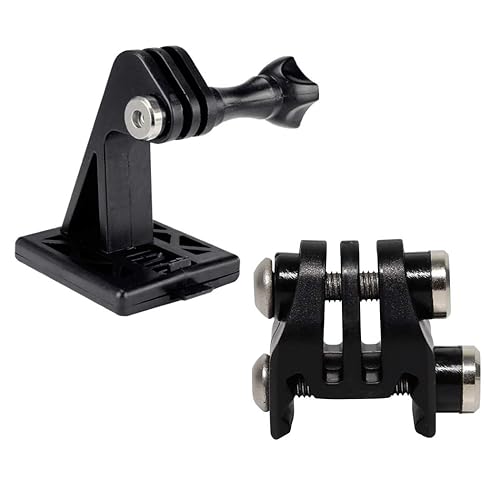 Picatinny Rails Airsoft Rail Helmet Excavator Mounts Bracket Adapter for GoPro Action Camera (2Black)