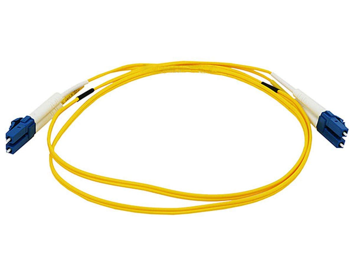 Monoprice Fiber Optic Cable - 50 Meter - Yellow | LC to LC, 9/125 Type, Single Mode, Duplex