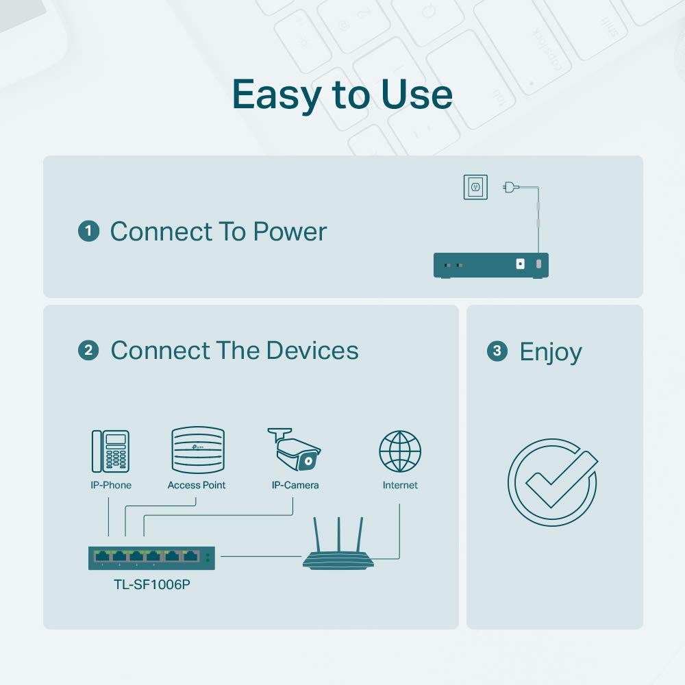 TP-Link TL-SF1006P, 6 Port Fast Ethernet 10 100Mbps PoE Switch