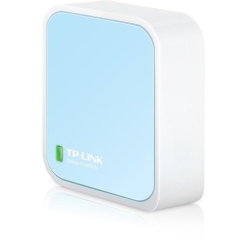 TP-Link N300 Wireless Portable Nano Travel Router(TL-WR802N) - WiFi Bridge/Range Extender/Access Point/Client Modes, Mobile in Pocket