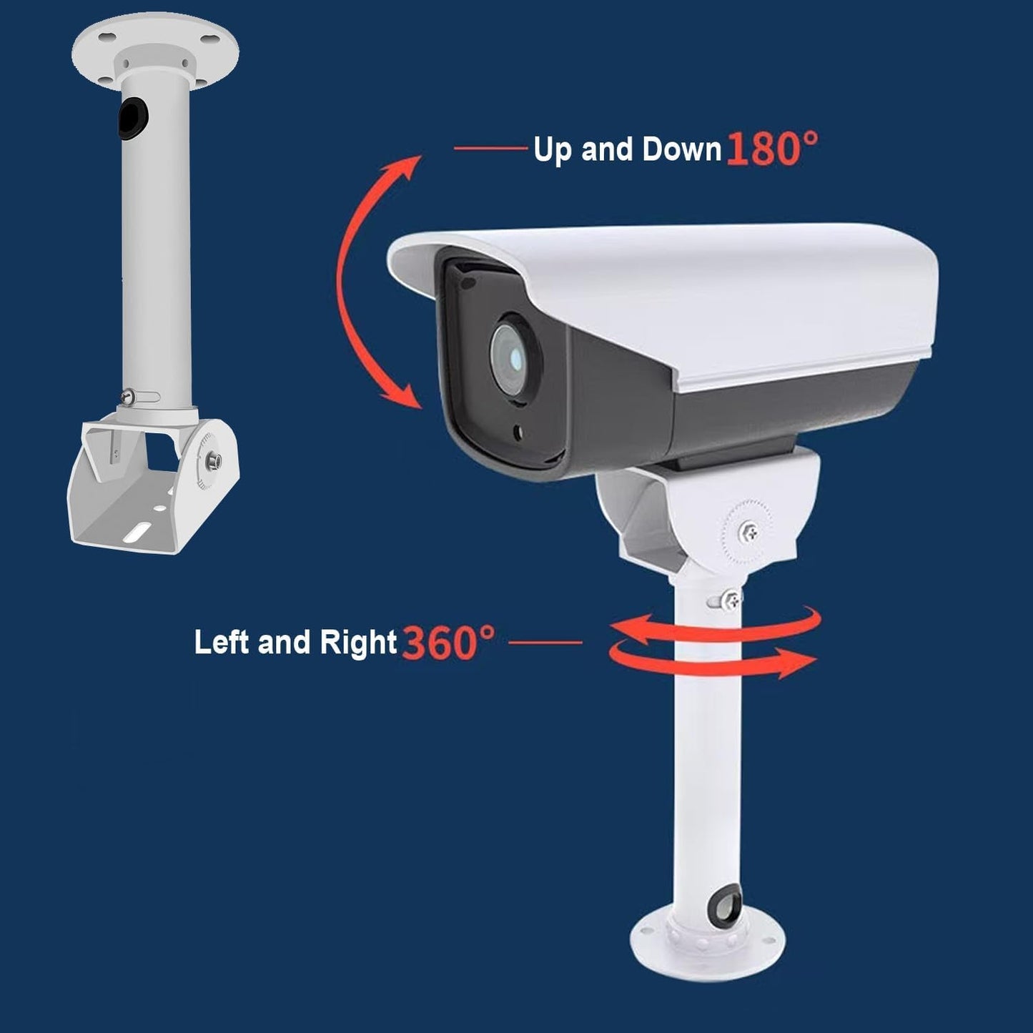 PUYREEINN Surveillance Security Camera Mount Bracket, Adjustable Universal Camera Wall Mounting Bracket for CCTV Security Cameras/IP Cameras/Dome