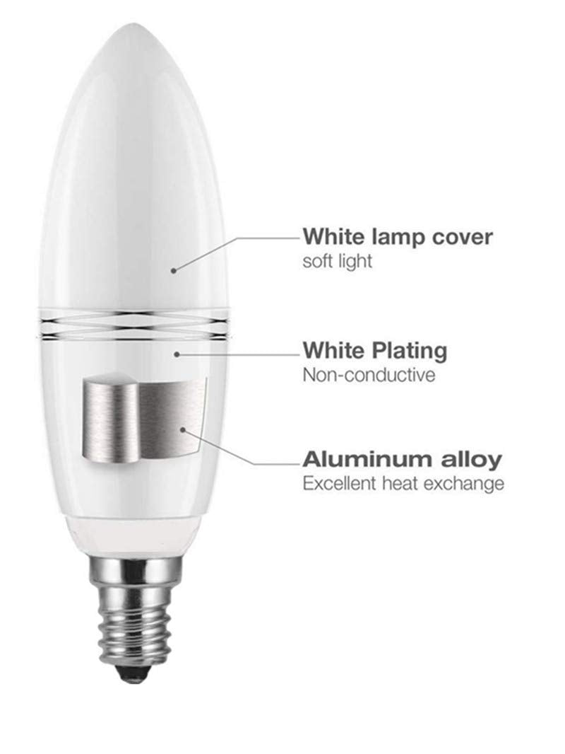 E12 LED Bulbs 12W LED Candelabra Bulb(100 Watt Equivalent) Warm White 3000K Corn Light Bulbs 12 Watt LED Candle Bulbs,E12 Small Candle