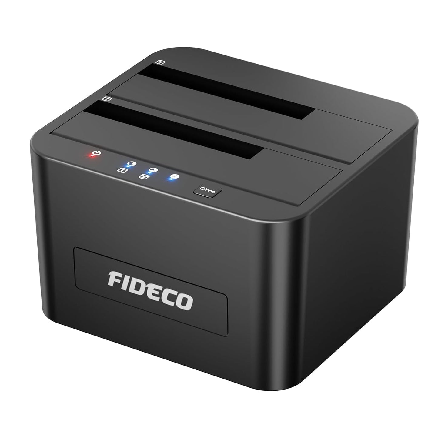 FIDECO External Hard Drive Docking Station, Hard Drive Dock for 2.5 and 3.5 inch SATA HDD SSD, HDD Docking Station with Dual Bay, USB 3.0 Hard Drive