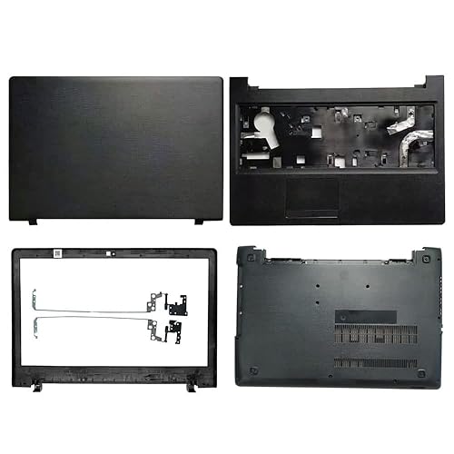 Replacement Case Compatible for Lenovo Ideapad 110-15ISK 110-15IKB (Top Bezel Palmrest Bottom Cover and Hinges)