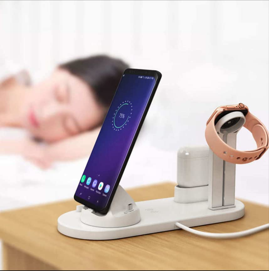 4 in 1 Wireless Magnetic Charging Station for All Apple Watch Series, AirPods Pro 3/2/1, iPhone 14/14 Plus/13/12/11 Pro/Pro Max/X/XS Max,Samsung