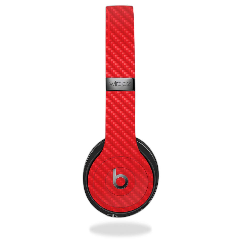 MightySkins Carbon Fiber Skin for Beats by Dr. Dre Solo 3 Wireless - Black Wood | Protective, Durable Textured Carbon Fiber Finish | Easy to Apply…
