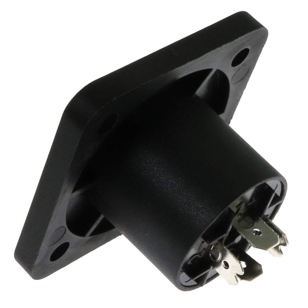 E-outstanding 2PCS 4 Pole Conductor Female Panel Mount Square Chassis Jack Speaker Audio Socket Connector