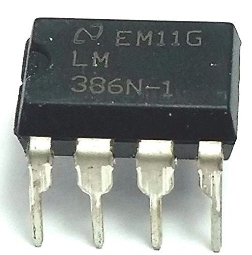 Juried Engineering LM386N-1 LM386 Wide Input Voltage Low Power Audio Amplifier with Internal Gain DIP-8 Breadboard-Friendly (Pack of 3)