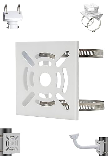 Lighfast Universal Wall Mounting Bracket with 2 Loops, Vertical Pole Mount Adapter for CCTV Security Camera PTZ Dome Indoor Outdoor AP Access Point